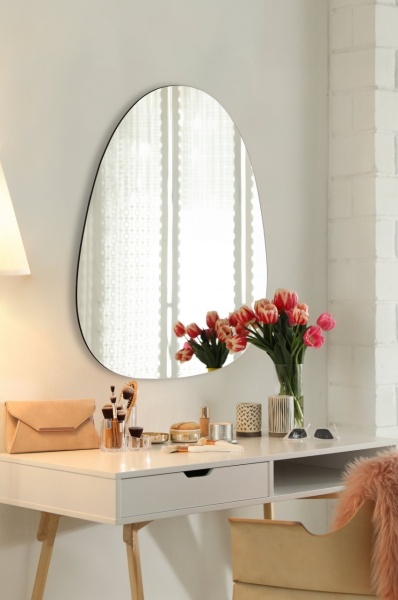 Огледало за стена Quippy сребристо 50x60 см