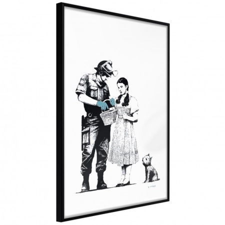 Постер - Banksy: Спри и търси, с черна рамка, 30x45 см
