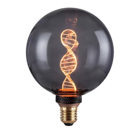 LED крушка RN-DNA G125 3.5W E27 220-240V сива опушена 12.5x12.5x16.4 cm