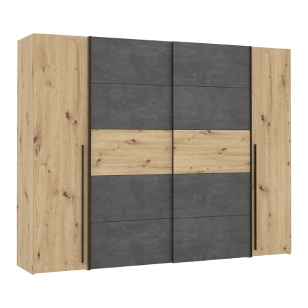 Гардероб с 4 врати Verzo Pako Pako World Светлокафяв 270.5x61.5x210.5 cm