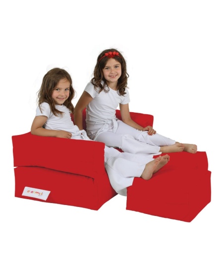 Градински пухен фотьойл Kids Червен 100x35x40 см