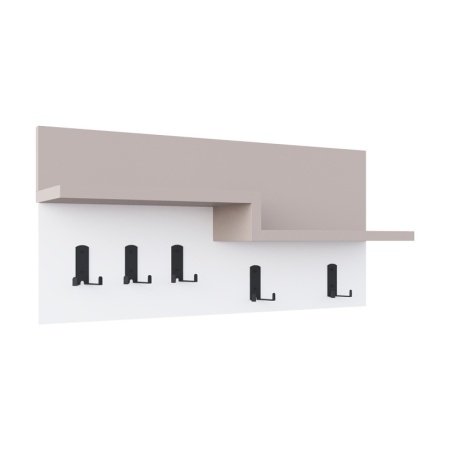 Закачалка за стена Harm light mocha white melamine 65x15x31 cm