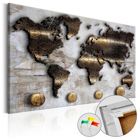 Картина от корк - Златно пътешествие [Коркова карта] 60x40 см