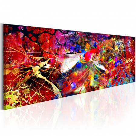 Картина - Червена гора 120x40 см
