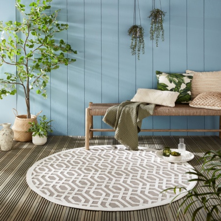Килим Матаро Натурален 160X160 см, кръгъл, Flair Rugs
