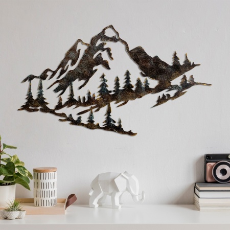 Метална картина Mountain Multicolor 70x40x1.5mm