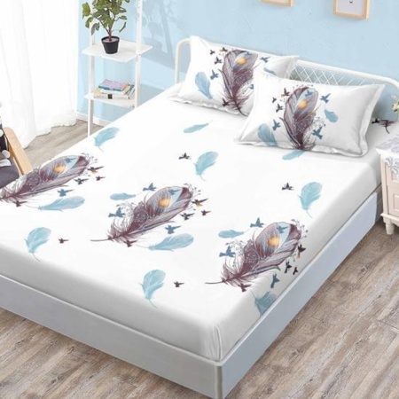 Чаршаф с ластик и 2 калъфки за възглавници Bruno 180x200 cm (Finet)