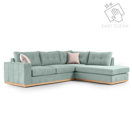 Ъглов диван ляв ъгъл Бостън Сиел - Крем - Натурален 280x225x95 см