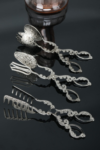 Set 3 бр. кухненска щипка PLT0419 сребрист 22x22x22 см