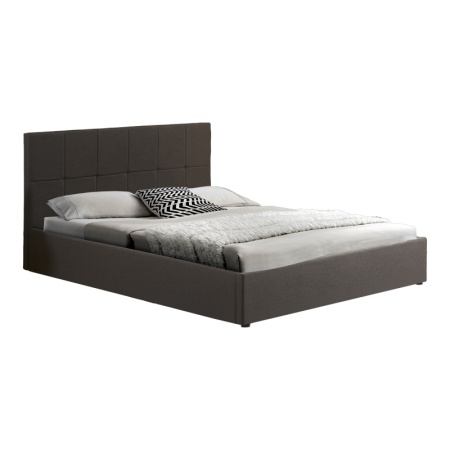 Двойно легло Zamblene с място за съхранение антрацит текстил 170x214.5x14.5x90 cm
