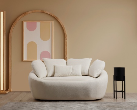 Диван за 2 места Midye Крем 155x120x67 см