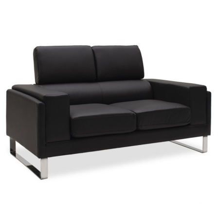 Диван Shea за 2 места черен 158x80x87 см