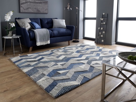 Килим Ашер Син 120X170 см, Flair Rugs