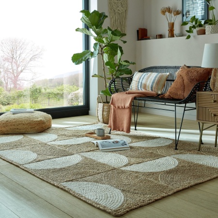 Килим от юта Ella Eclipse Ella Eclipse Jute Natural 200X290 cm, Flair Rugs