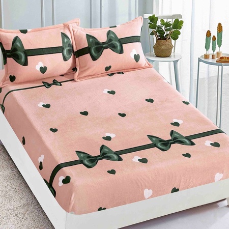 Лист за легло Cocolino с еластична лента и 2 калъфки за възглавници Corina 180x200cm