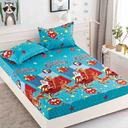 Лист с еластична лента и 2 калъфки за възглавници, Jolly V34, 180x200 см (Финет)
