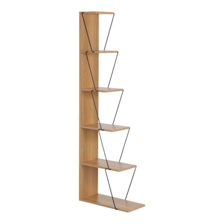 Мини библиотека Тарс сонома - черен 50x22x150см