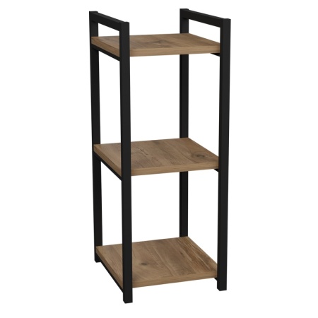 Подов рафт Черен метал Pako World Natural 33x28x70 cm