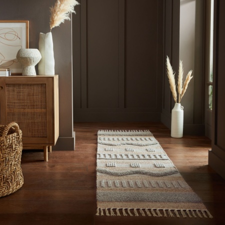 Пътека Медина от естествен юта/сива 60X230 см, Flair Rugs