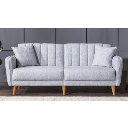 Разтегателен диван за 3 места Aqua Сив 210x85x82 см