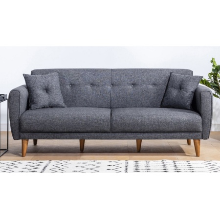 Разтегателен диван за 3 места Aria Тъмен сив 205x85x80 см