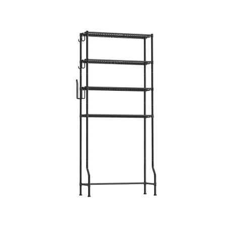 Рафт за тоалетна в банята Songmics Black 83x30x179 cm