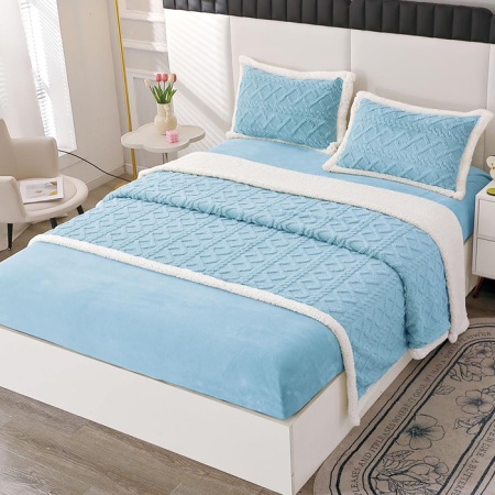 Спално бельо с ластик 180x200 Comfy V1 Син (Коколино)