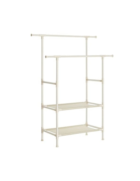 Стойка за закачалки с рафтове, Songmics, Бял, 70 кг, RDR02WT, 171 x 114 x 45 см