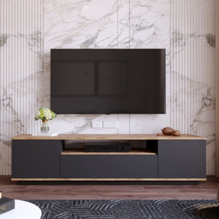 ТВ конзола Fr7 антрацит 180x44.6x44.5 см