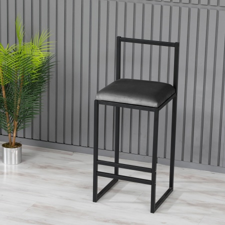 Бар стол Нордик Сив 35x80x35 см