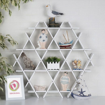 Картонен рафт HEXBEYAZ бял 70x67x11 см