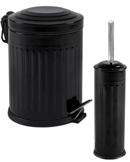Комплект аксесоари за баня (2 части) d81 Black 33,5x20,5 cm