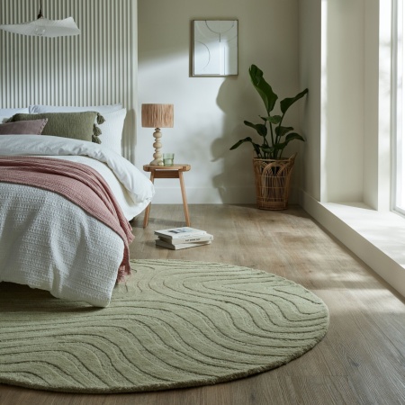 Кръгъл килим Mesmerise Green Mesmerise 160x160 cm, Flair Rugs