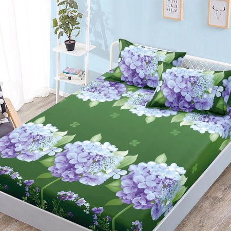 Лист за легло с еластична лента и 2 калъфки за възглавници Norman 180x200 см (Финет)