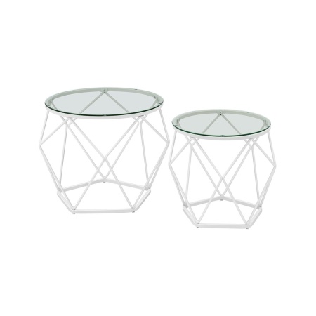 Масичка за кафе Vasagle White 48.2x48.2x48.2x39.2 cm