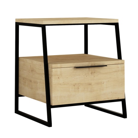 Нощно шкафче Johana черен дъб 45x40x50см