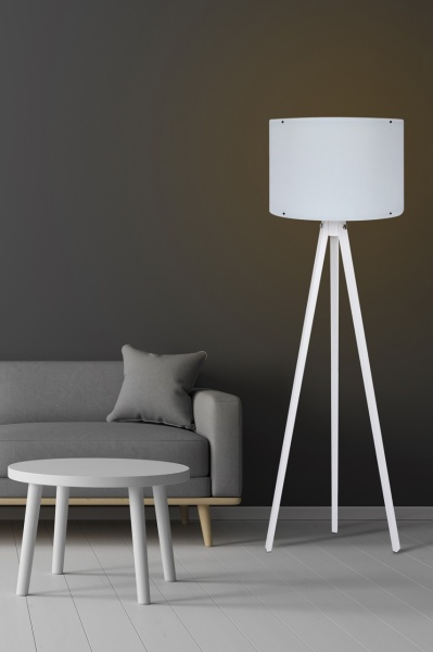 Подова лампа 130 Бял 25x38x145 см