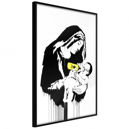 Постер - Banksy: Toxic Mary, с черна рамка, 20x30 см