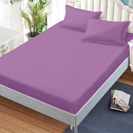 Чаршаф с ластик и 2 калъфки за възглавници Junne Mov 180x200 cm (Finet)
