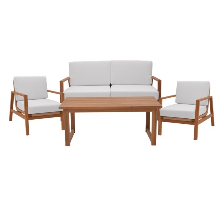 Doumain Boho Boho Pako World Natural 150x90x72 cm комплект от маса, фотьойли и градински диван от 4 части