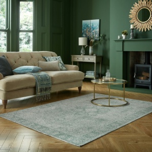 Античен традиционен килим зелен 200X290 см, Flair Rugs - Img 1