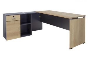 Бюро Lotus Oak, Антрацит 180x160x75 см - Img 3