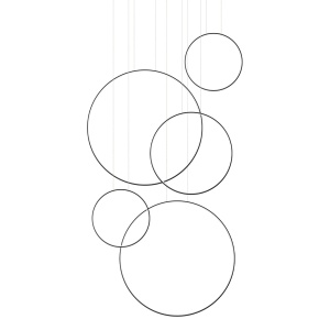 Висяща лампа LED 3000K, Rio 55, черен, 170x30x250 см