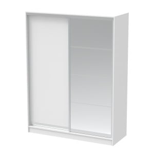 Гардероб за спалня с огледало Korredor Pako Pako World White 160x60x220 cm