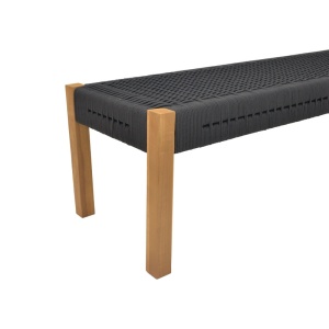 Градинска пейка Uma Boho Pako World Black 120x45x40 cm - Img 5