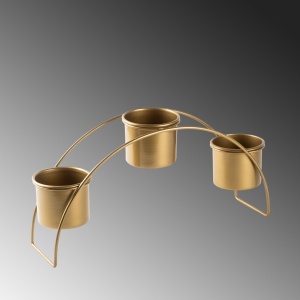 Градински саксии с декоративна метална опора GED-012 Golden 40x2020x10 cm - Img 5