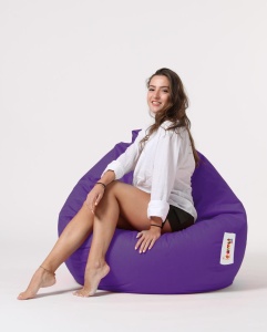 Градински фотьойл с пуф Premium Violet 115x130x39 cm - Img 14