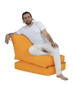 Градински фотьойл с пуф Siesta Orange 180x55x40 cm - Img 11