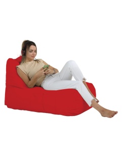 Градински фотьойл с пуф Trendy Red 105x65x75 cm - Img 5