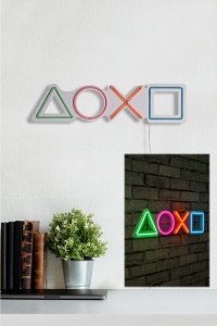 Декоративен LED аксесоар за стена Play Station Multicolour 57x15x2 cm - Img 3